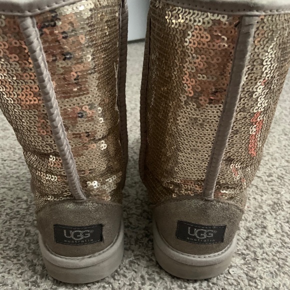 gold sparkly uggs - Picture 3 of 7